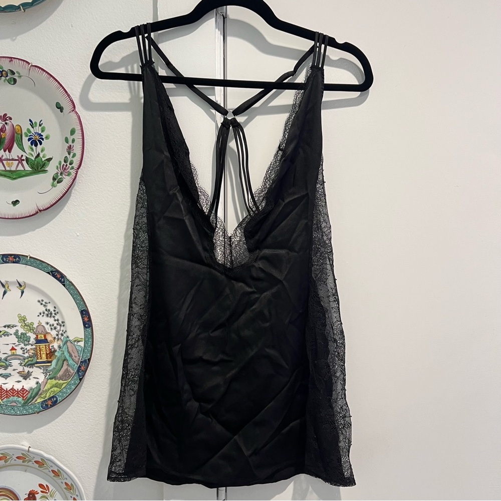 NEW Victorias Secret Chemise Black Lace Small